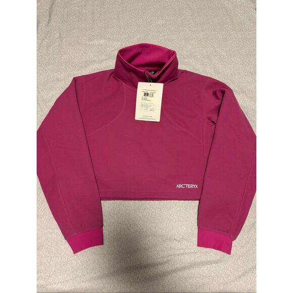 Arc’teryx Size Medium Oversized System A Women Lera Half Zip Sweatshirt Violet. - Picture 1 of 8